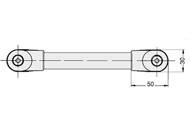 Schéma 3 + Handle DB 
with  aluminium tube diam. 20mm 