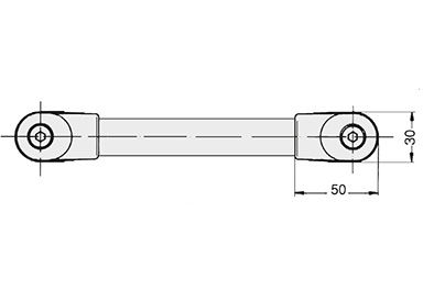 Schéma 3 + Handle DB 
with  aluminium tube diam. 20mm 