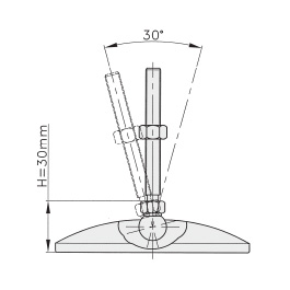 Schéma 1 + Plastic plate for 40° swivel pad