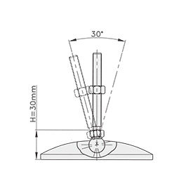 Schéma 1 + Metal plate for 40° swivel pad