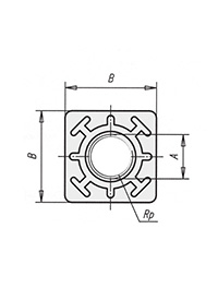 Schéma 1 + Screw-in plug for square tube