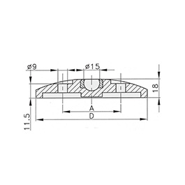 Schéma 3 + Metal plate for 40° swivel pad 
with fastening holes 