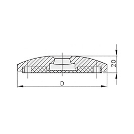 Schéma 4 + Metal plate for 8° swivel feet