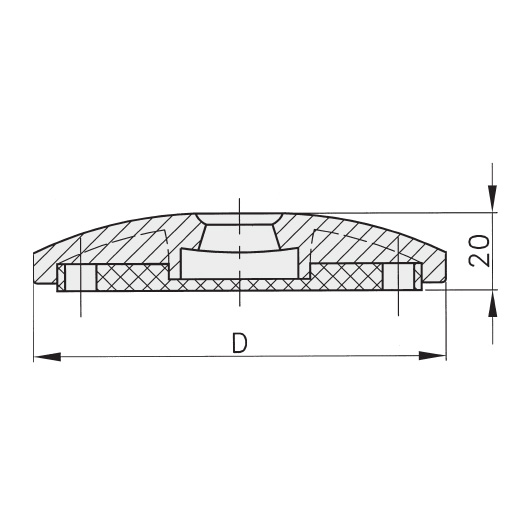 Schéma 4 + Plastic plate for 8° swivel feet