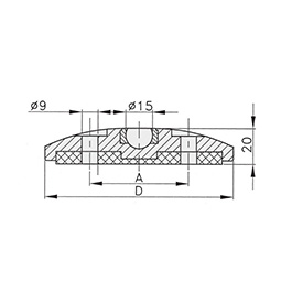 Schéma 4 + Metal plate for 40° swivel pad 
with fastening holes 