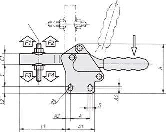 Schéma 1 + Horizontal clamp H1-B