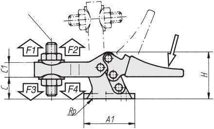 Schéma 1 + Mini horizontal clamp H2-BR