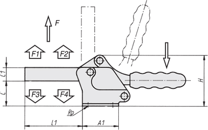 Schéma 1 + Horizontal clamp H2-A