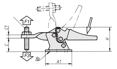 Schéma 1 + Mini horizontal clamp H2-C