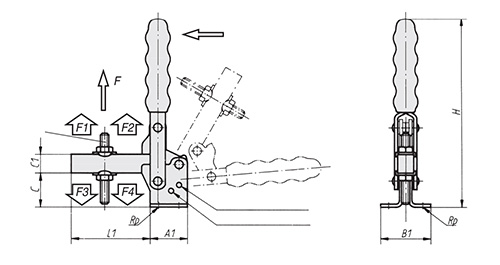 Schéma 1 + Vertical clamp V2-B