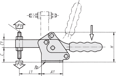 Schéma 1 + Horizontal clamp H2-C