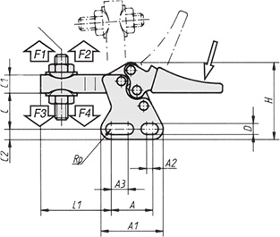 Schéma 1 + Mini horizontal clamp H1-B