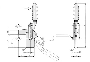 Schéma 1 + Heavy-duty Vertical clamp
