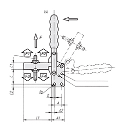 Schéma 1 + Vertical clamp V1-B