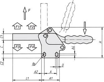 Schéma 1 + Horizontal clamp H1-A