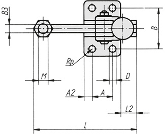 Schéma 2 + Heavy duty Vertical clamp in steel